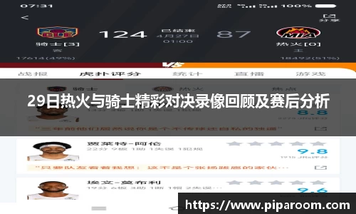 29日热火与骑士精彩对决录像回顾及赛后分析